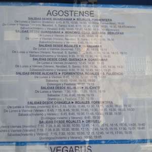 Buses from Rojales - Agostense Bus service